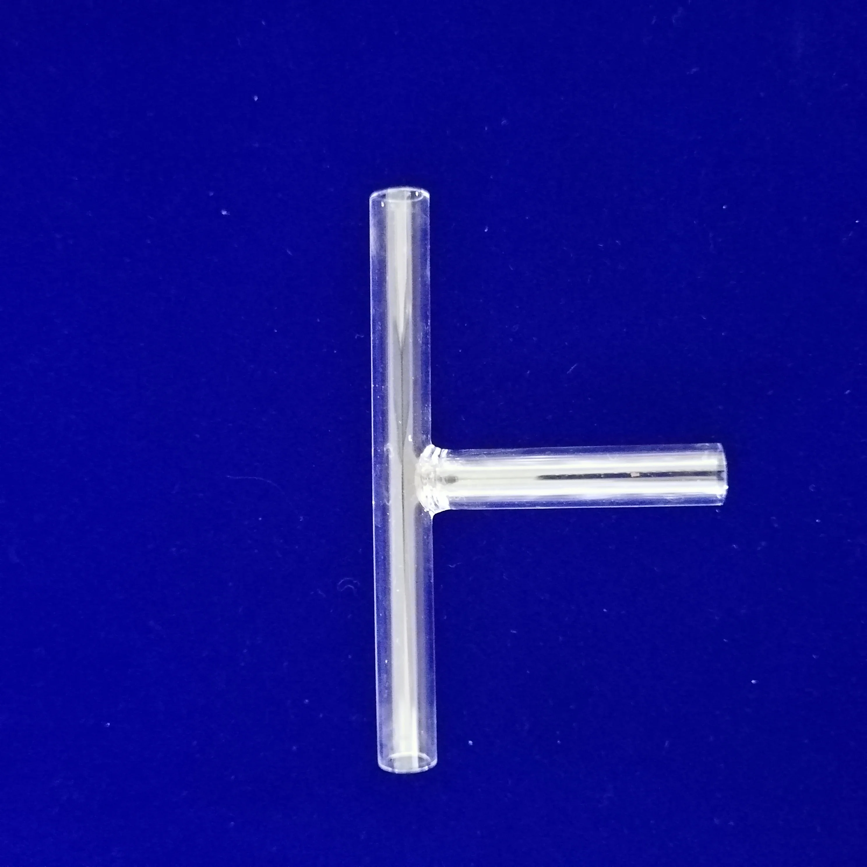 Customized Transparent T Shape Borosilicate  Glass Tube Quartz Tube