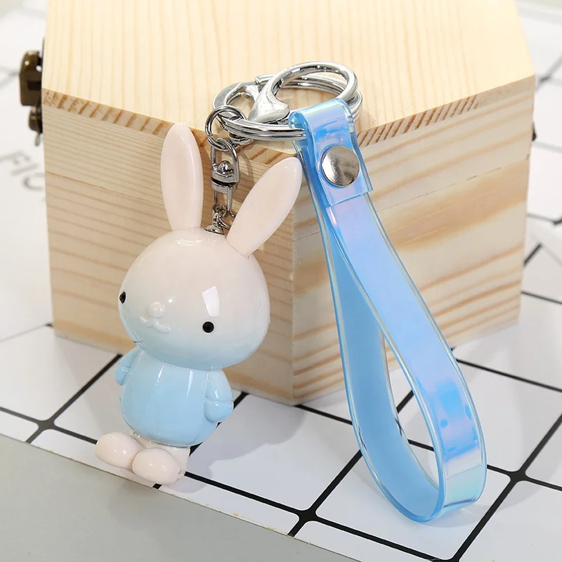 Gradient Gradient Ramp Rabbit Foot Anime Acrylic Wrist Strap Keychain