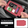 Coussin en silicone rouge pour boîte d'accoudoir Buick Envision.
