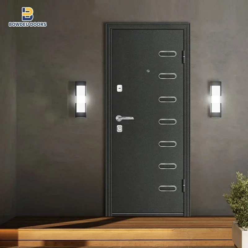 Russia Style Wrought Iron Entrance Armored Security Steel Door Aluminum Steel Bullet Proof Security Doors