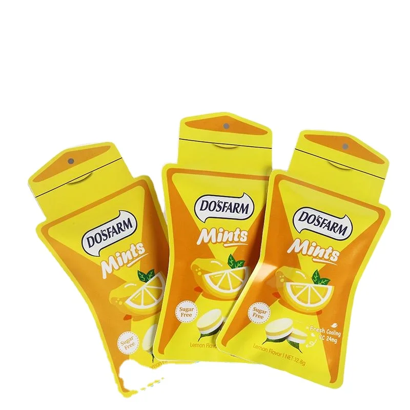 OEM ODM Lemon Flavor Vitamin C Sugar-free Custom Mints Grape Flavor Bulk Candy Fresh Cooling Triangle Mints Strain
