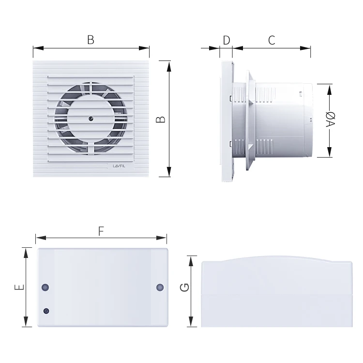 Bathroom Ventilation Fan, 12V, 12 V, Electric - detail 2