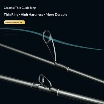 Demon Hunter Magic Shadow ML Luya Rod Spinning Wheel Water Drop Set Carbon Far-cast Bass Cow-mouth Fishing Rod 0.6kg 2-Piece – Soft Lure – view 5