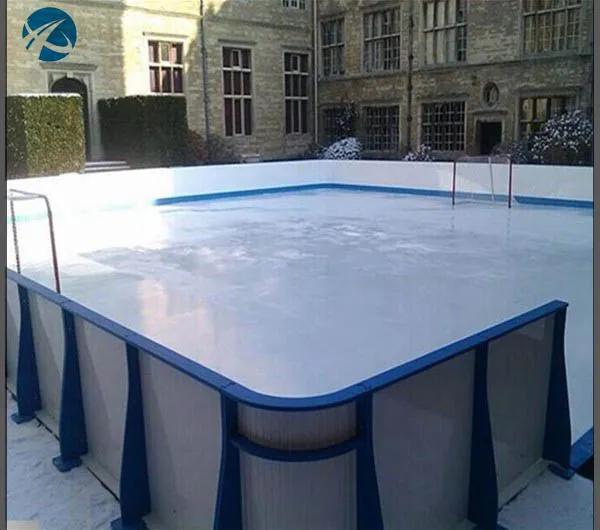 HDPE Polyethylene Synthetic Ice Curling Hockey Rink Plates Board Panel Glide Rink with Cutting Service