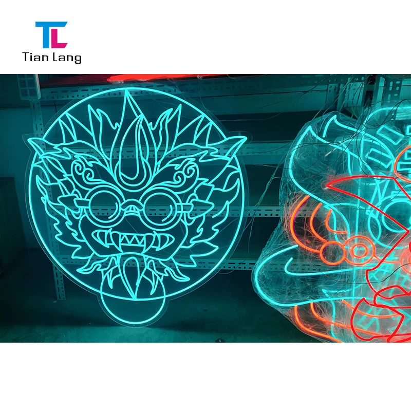 アニメ カートゥーン形状 ブー ビールネオンサイン カスタム 可愛い部屋の装飾 酔っ払いな恋 バー店舗ネオン装飾ライト 夜用ランプ