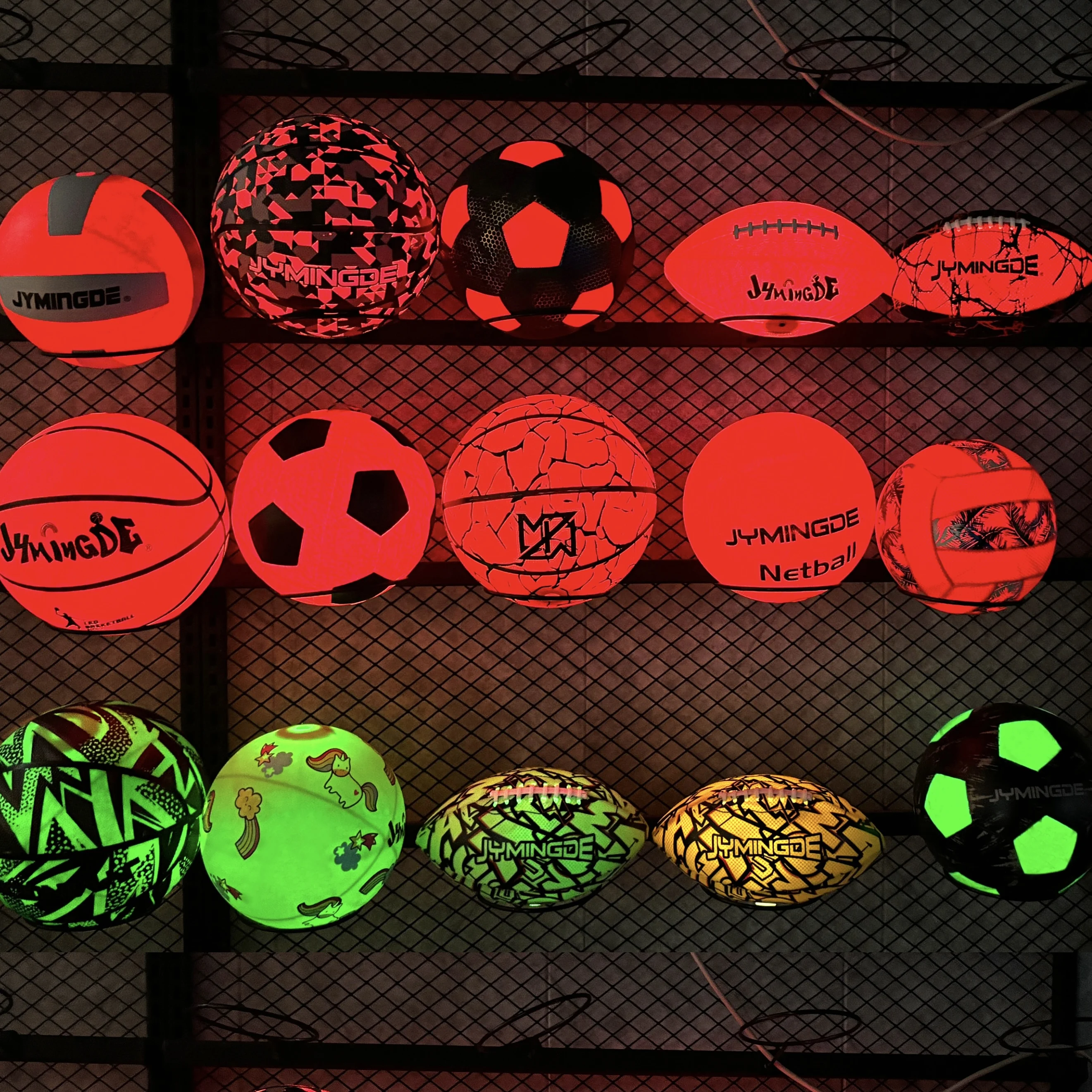 Luminous Custom Glow in the Dark Two High Bright Gifts Light up Rubber LED Basket Basketball Ball