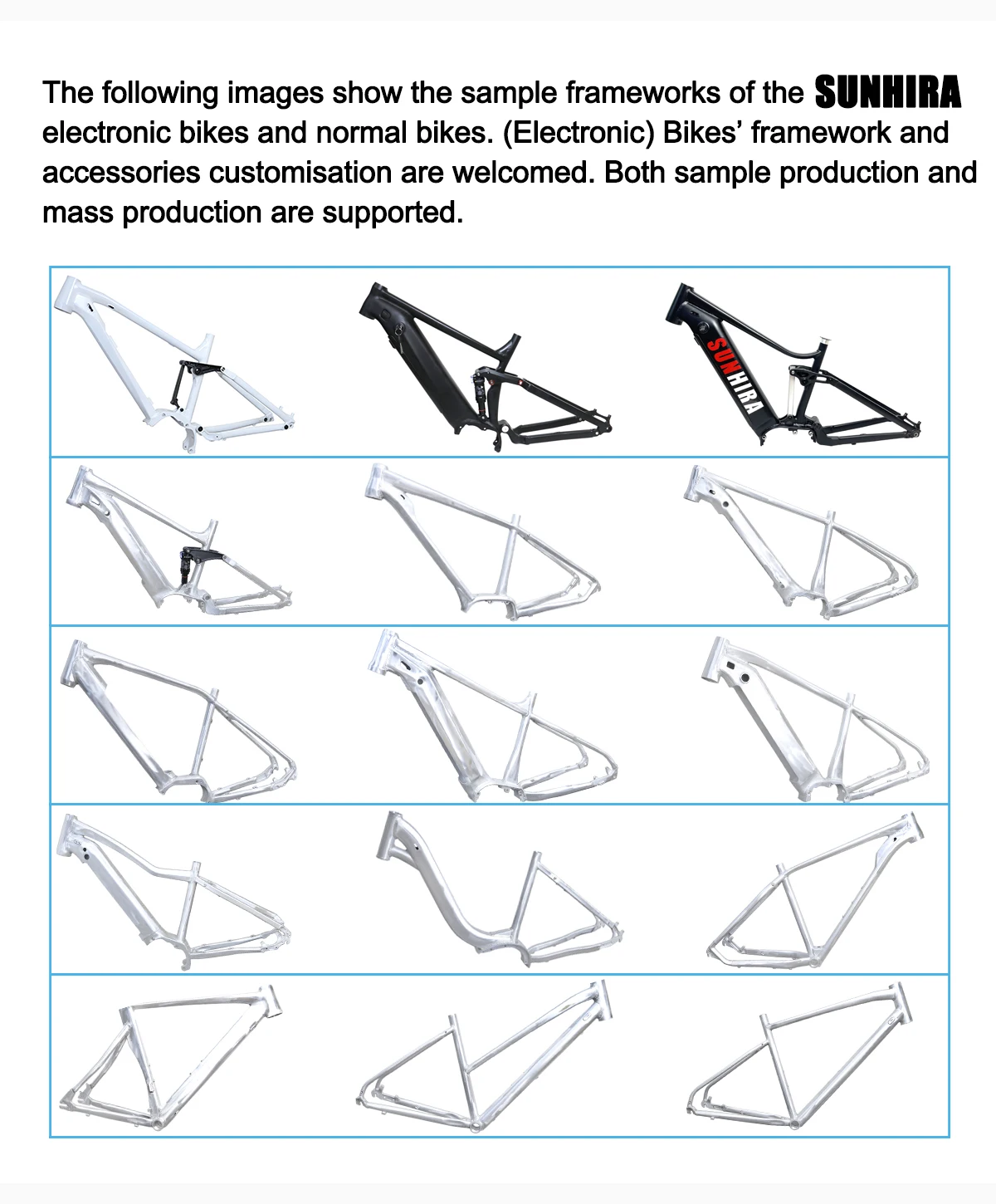 Electric Assist Ebike Frame 27.5 29er Full Suspension Frame Battery