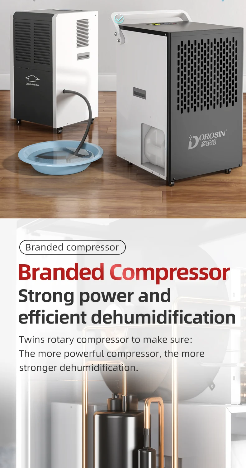 Dk90 Dorosin Portable Commercial Industrial Dehumidifier With Handle