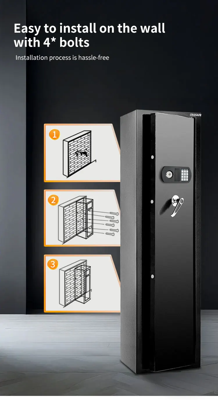 CEQSAFE High Quality Electronic Safe Box Fireproof Ammo Safe Cabinet supplier