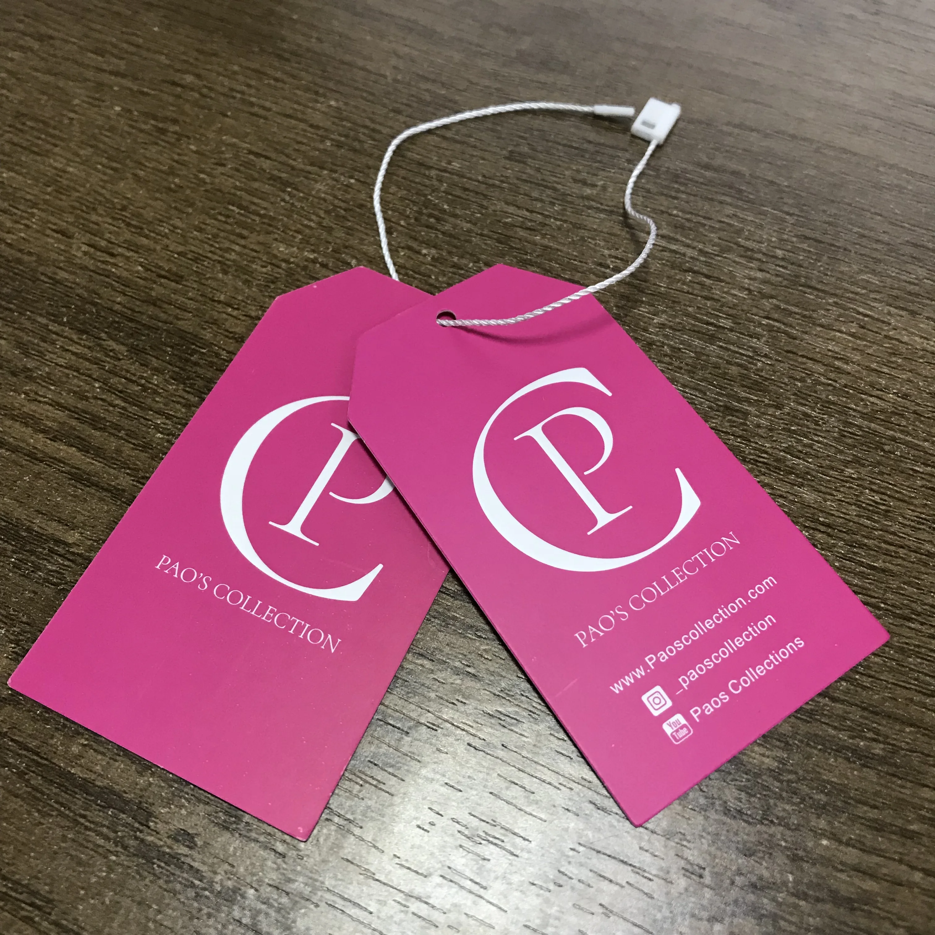 Custom Swing Hang Tags Brand Name Luxury Metal Eyelet Clothing Tag Pin