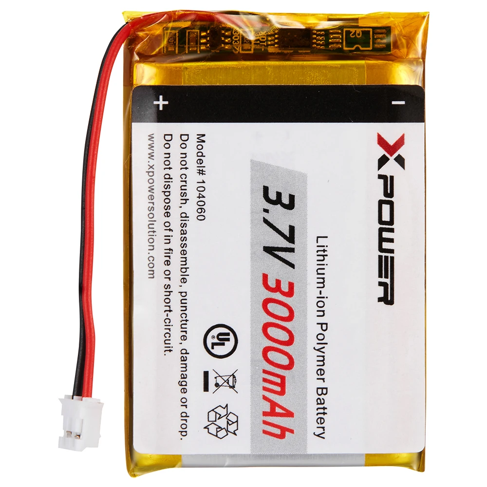 104060 3.7v 3000mah