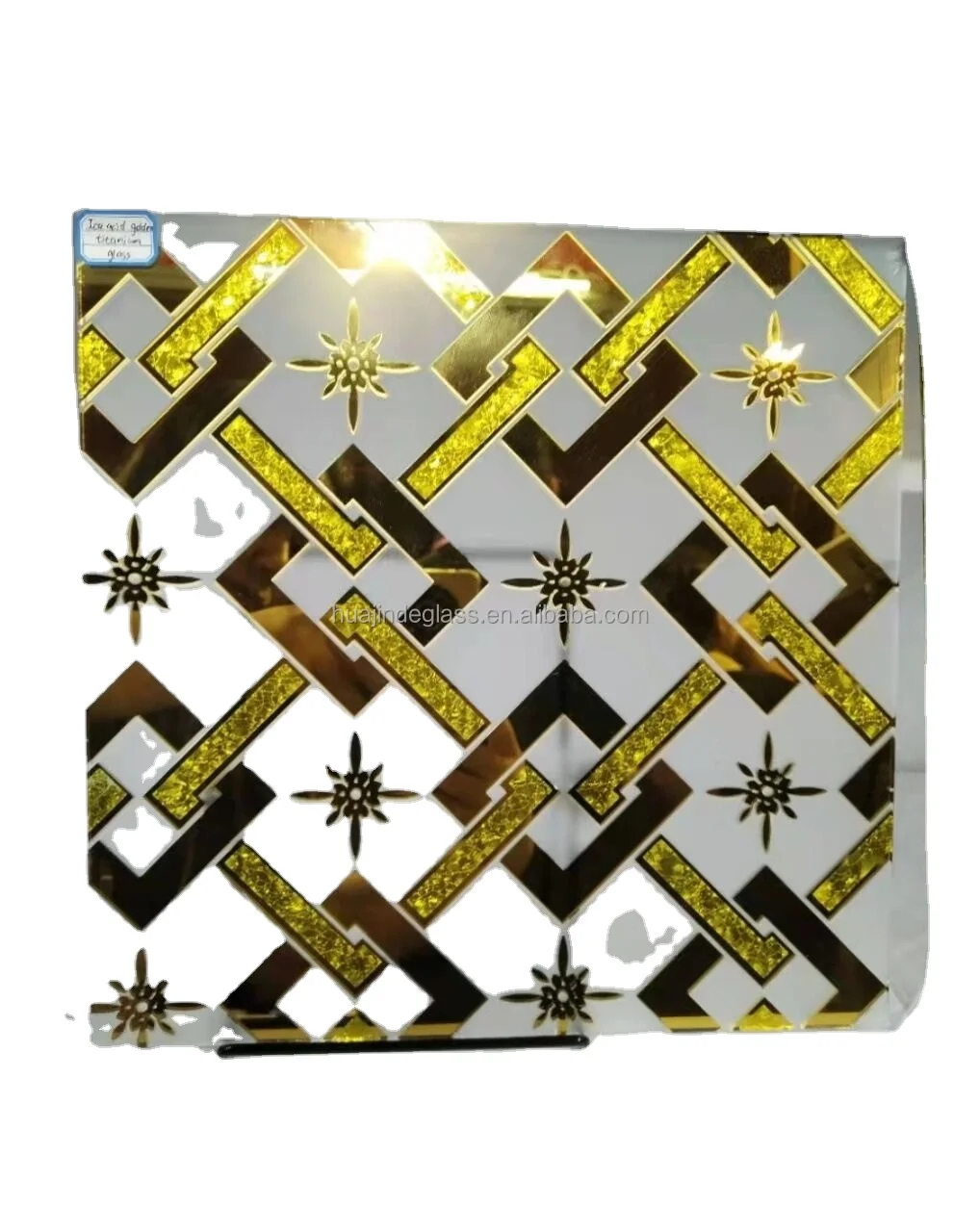 Titanium Ice Flower Glass Decorative Design Frosted Deep Acid Etched Glass Used on Doors/Windows/Shower Partition