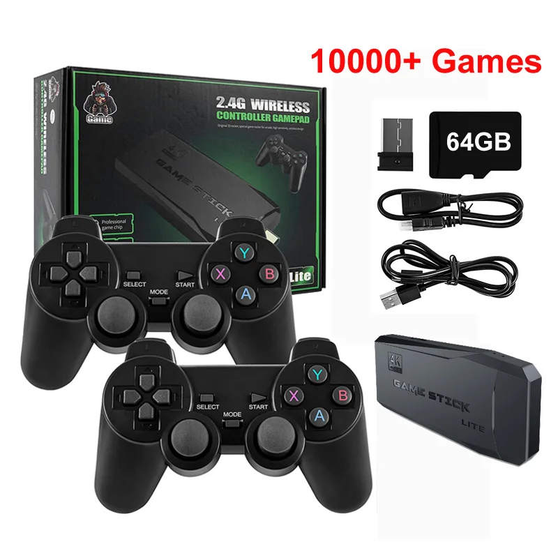 M8 II Mini Console de Videogame, 2K 4K Vara, 10000 Jogos Grátis