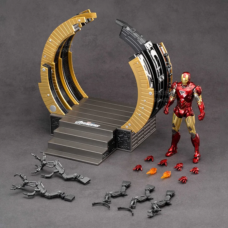 ZD TOYS Iron Man MK 6 Action Figure with Suit-Up Gantry