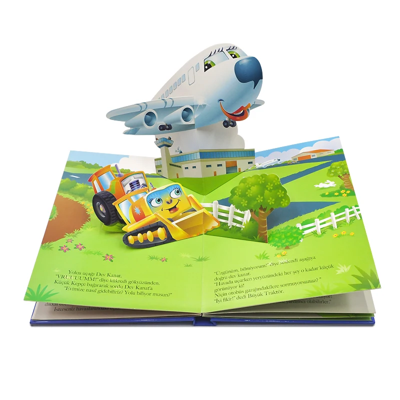 Professional Factory Hardcover Book Printing Custom Drawing Colorful Cover Children's Board Book Baby 3D Pop up Book