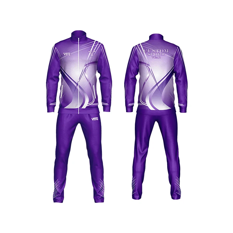 OEM Custom Green Purple Tracksuits for Men High Quality