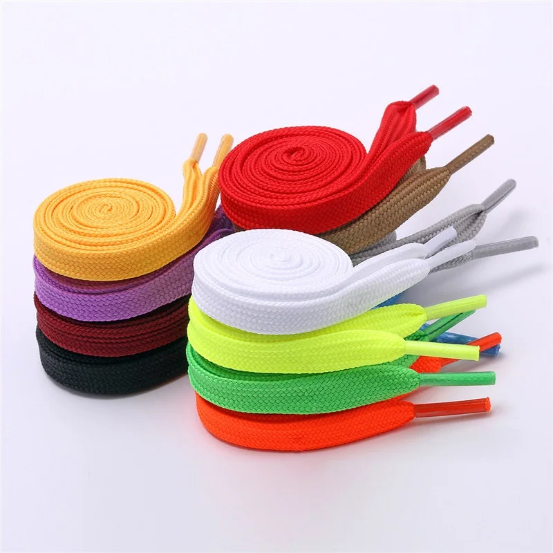10 PAIRS BULK LOTS WHOLESALE FLAT POLYESTER SHOELACES REPLACEMENT STANDARD LACES 