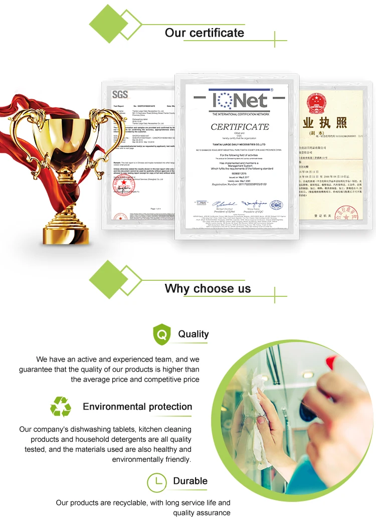 Dishwasher Detergent Concentrated Rinse Block Dish Tabs