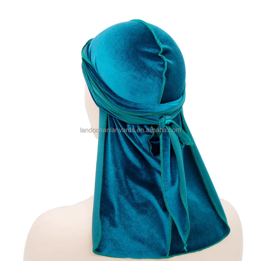 Snatched Flames Velvet Du-Rag-Premium Quality-Wave Cap Long Straps