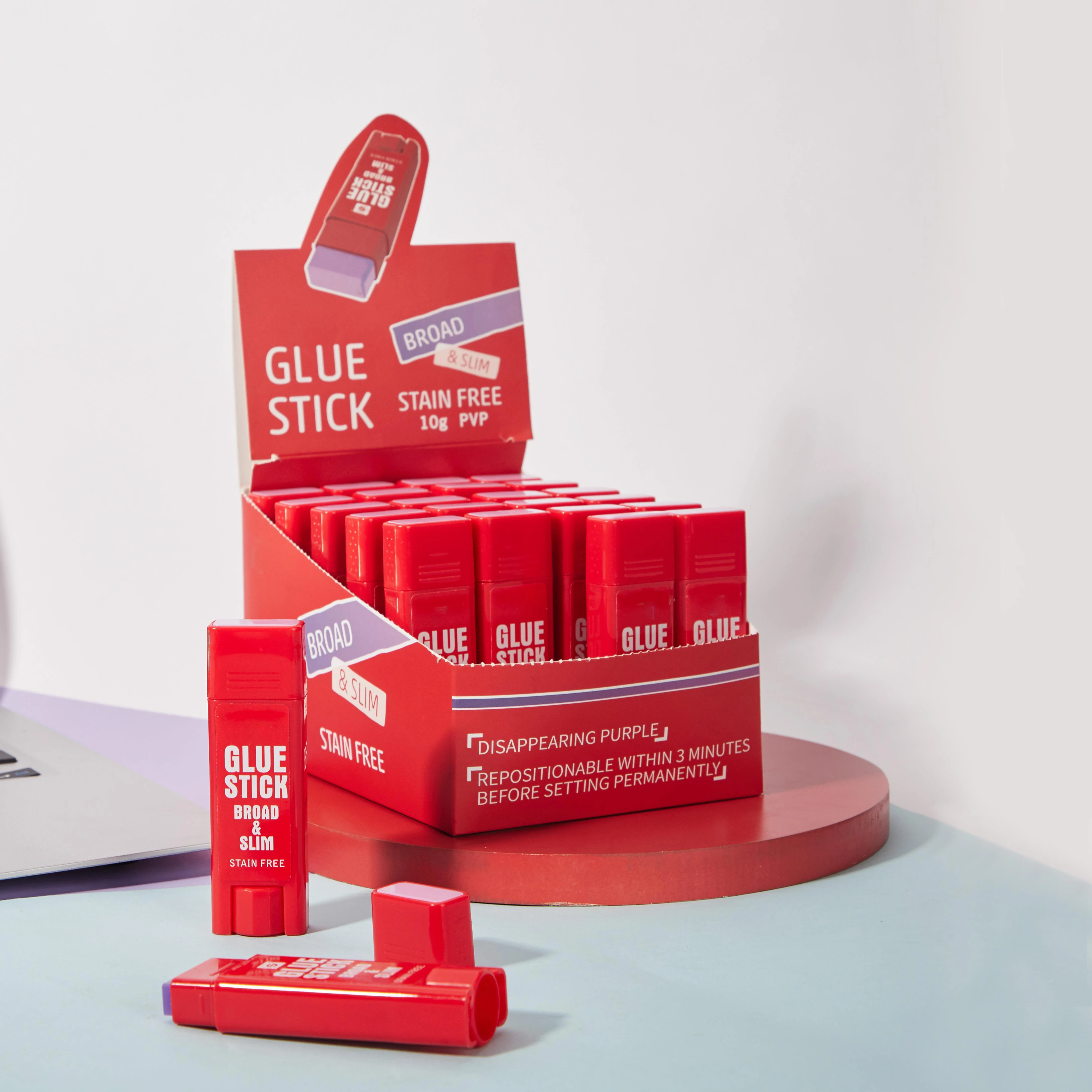 Custom Brand Logo Office Reposition Glue Washable 0.32oz 9g Sticks All