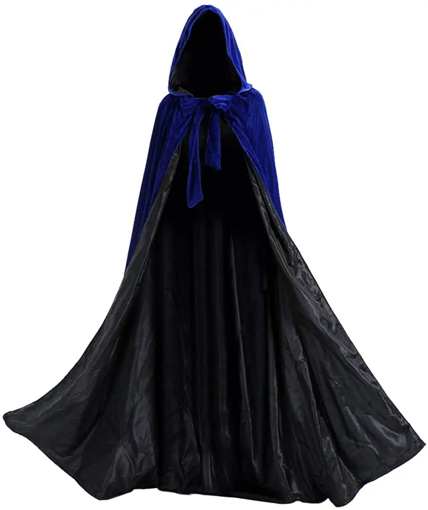 Raven medieval wool black cloak - renaissance cape