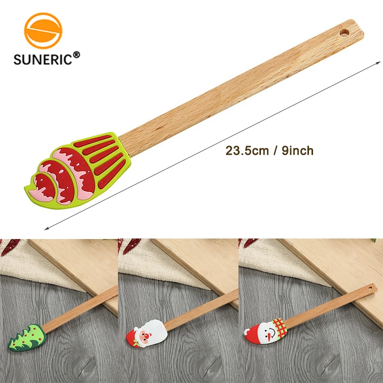 Shenmeida 4PCS Silicone Spatulas Bulk for Kitchen, Baking, Cake