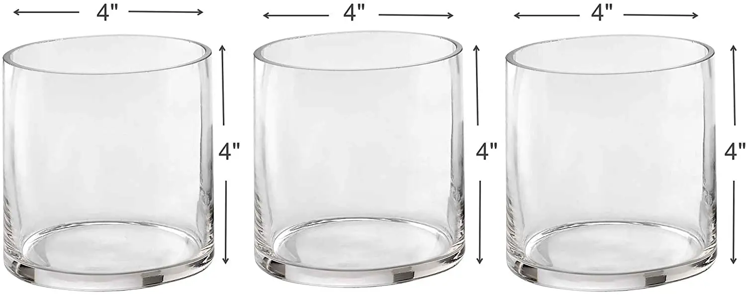 Wholesale Quality Home Decor Cheap Crystal Clear Tall Cylinder Glass Vase For Wedding
