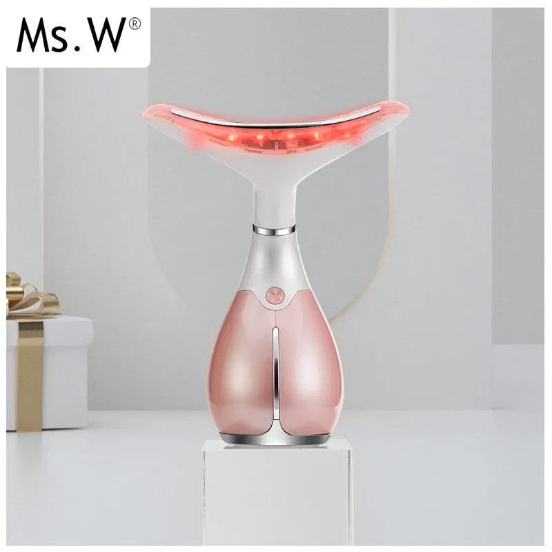 2021, трендовый портативный терапевтический массажер для лица Ms.W, Электрический Уход за шеей, Домашнее использование, микротоковое устройство для подтяжки лица