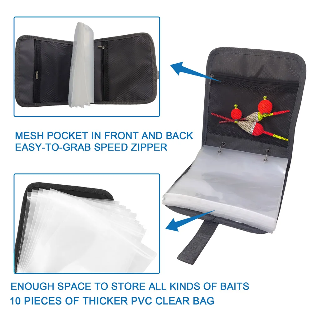 thumbnail image 2 of Fishing Tackle Binder, Lure Storage Bag, Soft Bait Binder... 2 of 12
