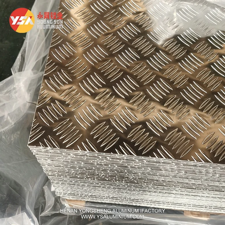 Henan Factory 3 Bar 5 Bar Aluminum Checker Plate 5052 5083 5754 Aluminum Diamond Plate for Wheelchair Ramp