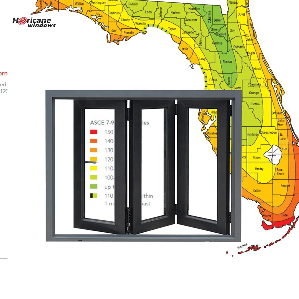 Best Windows For Hurricanes Florida Miami-dade Noa Aluminium Bi-folding 