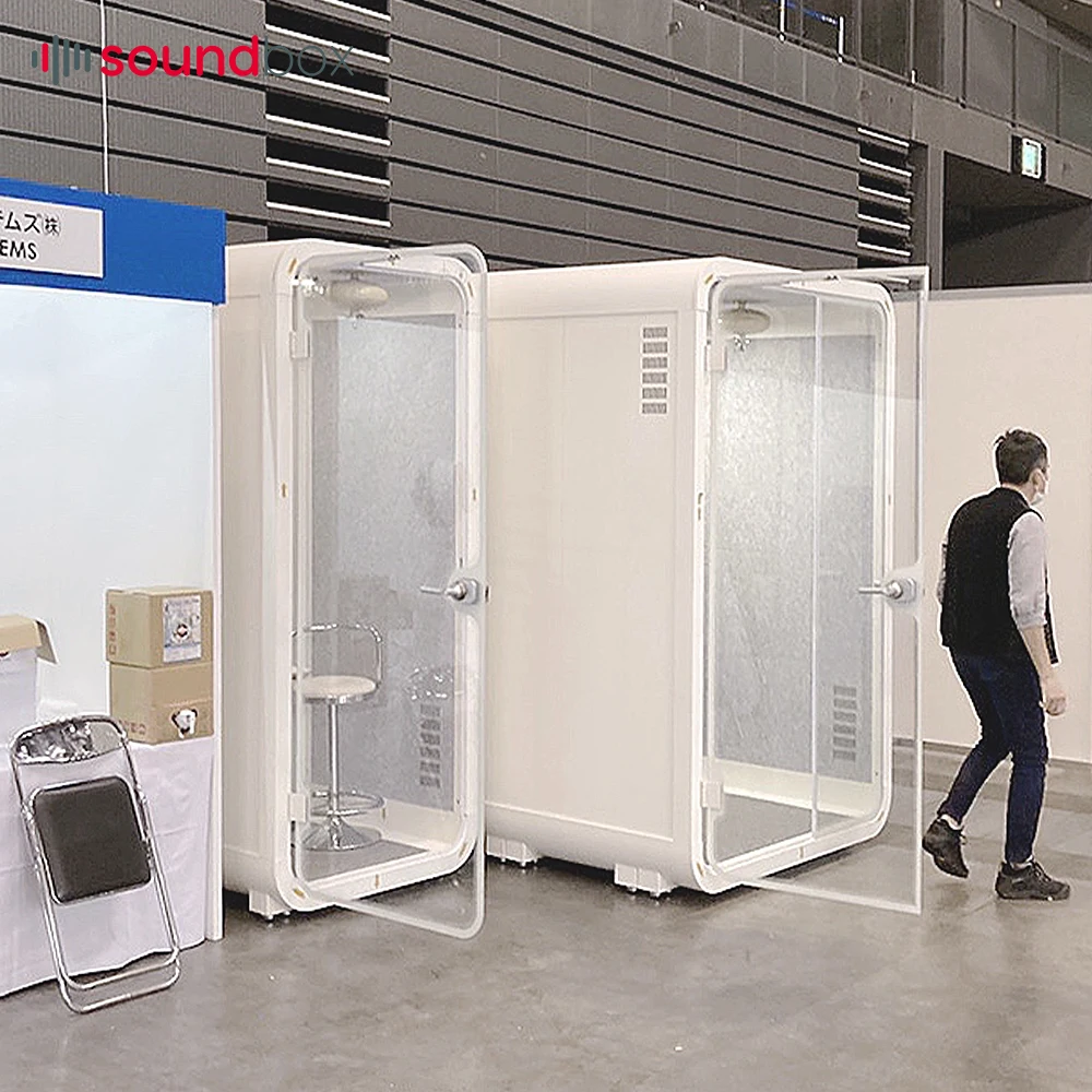 Резонирующей коробки передвижные офисные 2-местный вызова Pod небольшой портативный офиса телефонная будка с мебелью изготавливаем звукоизоляционные