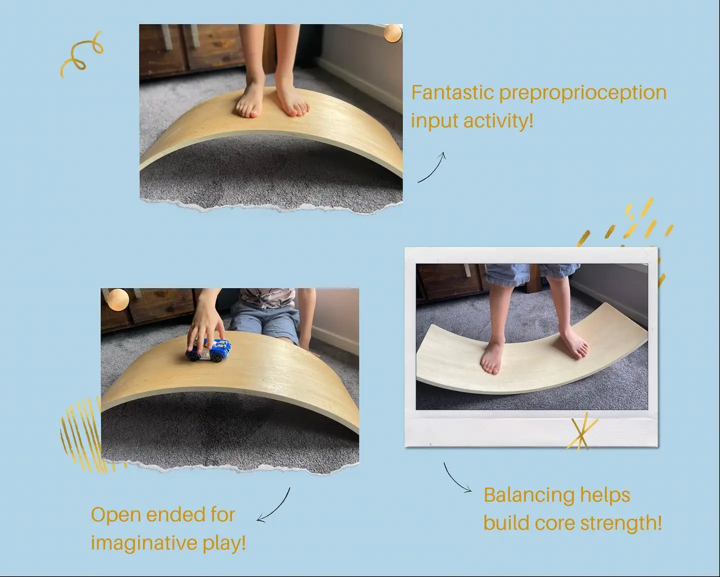 Multifunction Wooden Balance Board Surfing Fitness Training Wobble