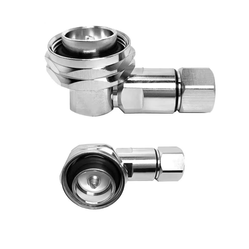 RF Coaxial Connector 7/16 Male Right Angle RF Connector Clamp Type for 1/2 Superflex Flexible Coaxial Cable