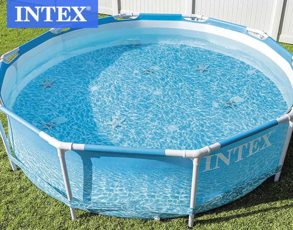 Wholesale INTEX 28206 10' 30" Metal Frame Pool Family Round Steel Above Metal Frame Pool From