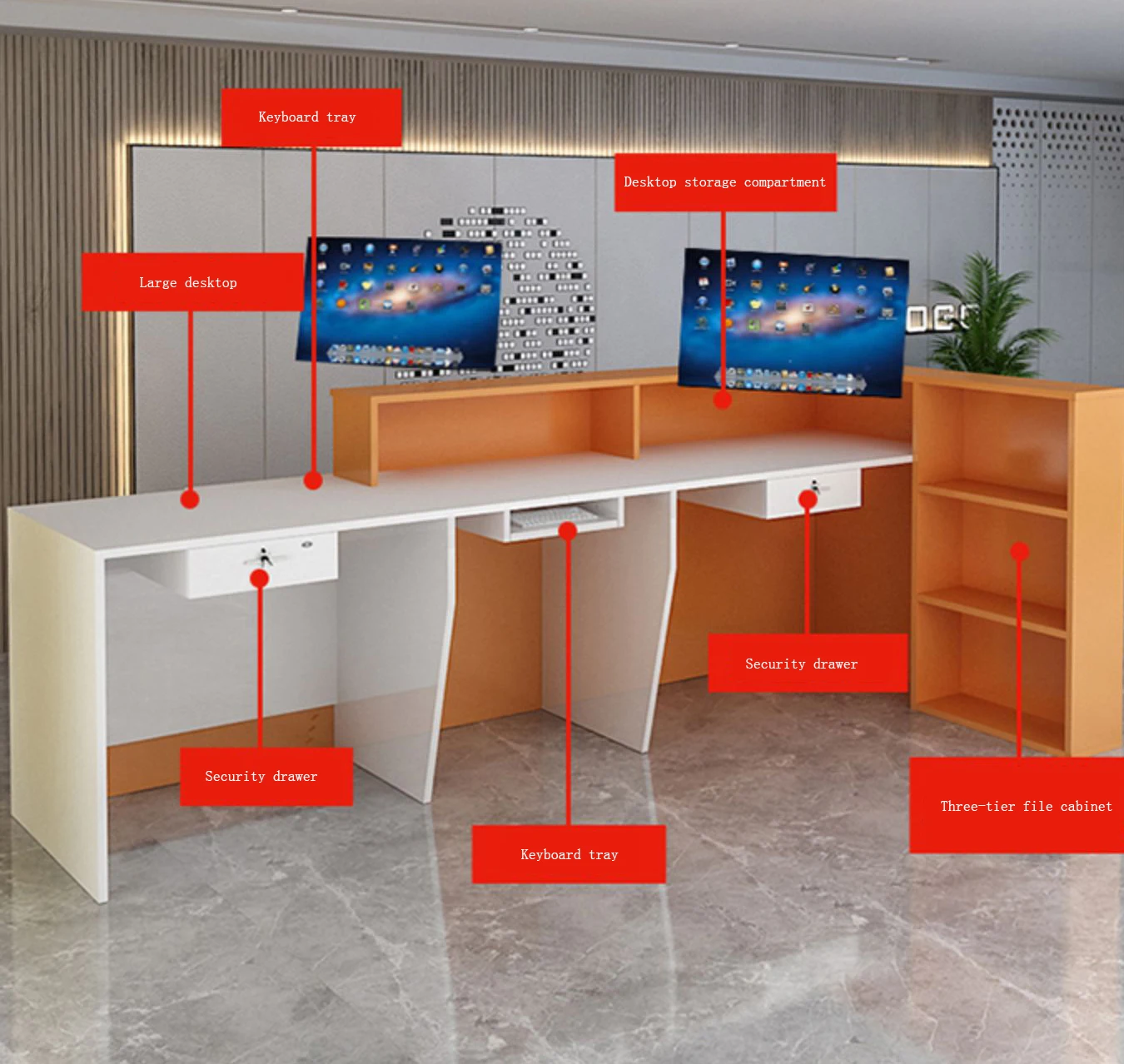 Wooden Modern Reception Desk Custom Reception Desk Counter Table for Restaurant