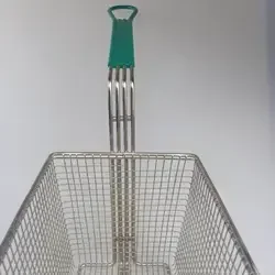 Perforated Strainer 304 Stainless Steel Non-stick Metal Frying Basket Rectangle Fry Chicken Basket KFC Fries Fryer Basket