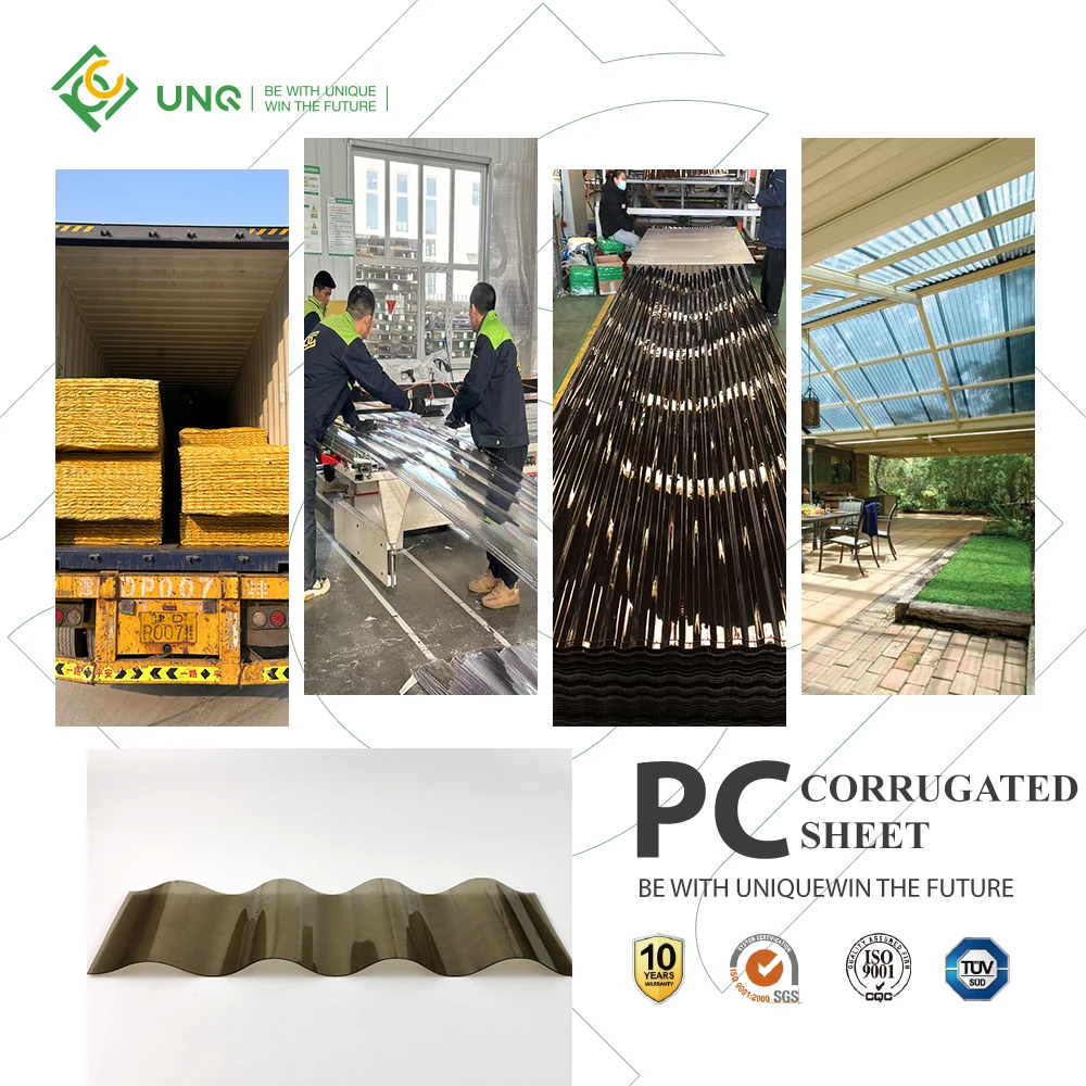 Popular Polycarbonate Plastic Corrugated Wave Sheet for Building Materials Decorative