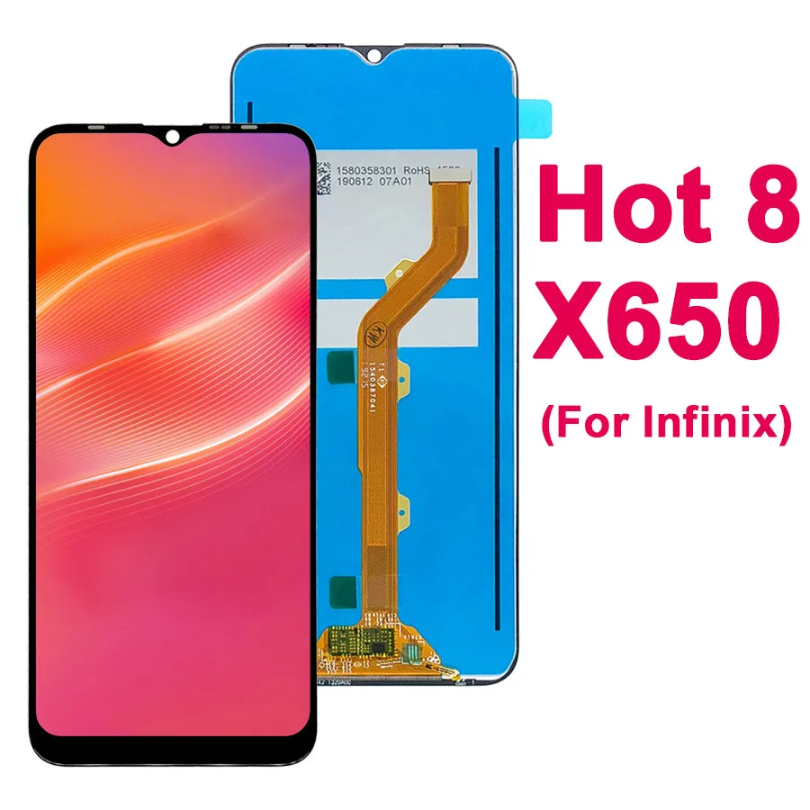 LCD Touch Screen for Infinix Hot 8 X650 and Digitizer Assembly LCD Display for Infinix Hot 8 X650 X650B X650C