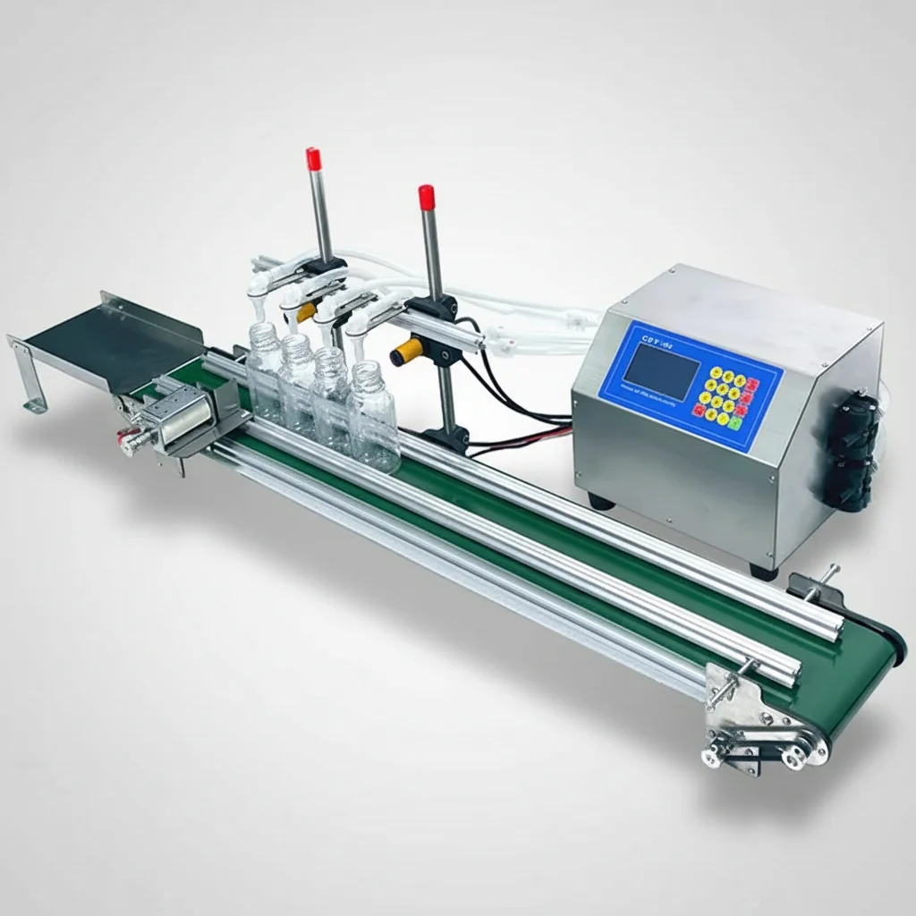TEBAK 4H1200/3200/6500 Multi-Head Diaphragm Pump Filling Machine Professional Liquid Filling Machine With Conveyor