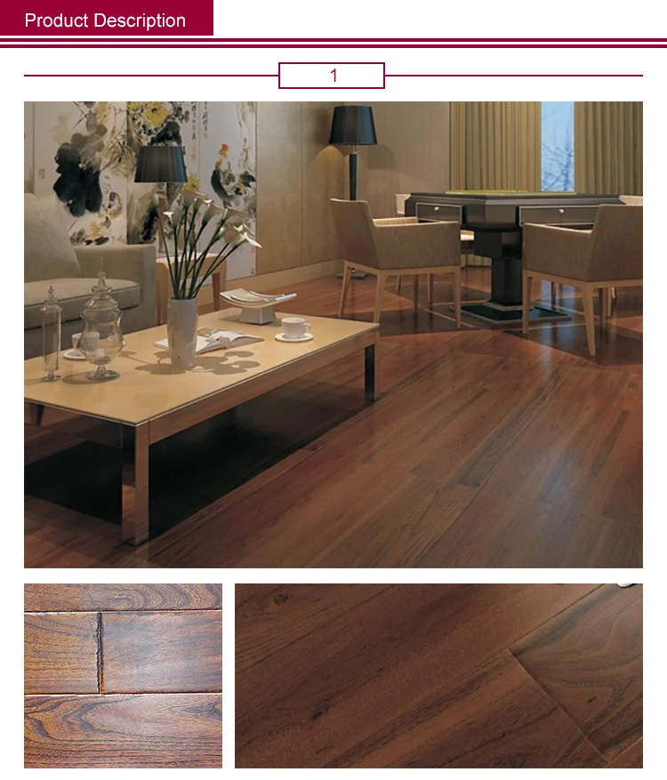 Factory Price Indoor Luxury Living Room Balcony Solid Laminated Wood Flooring