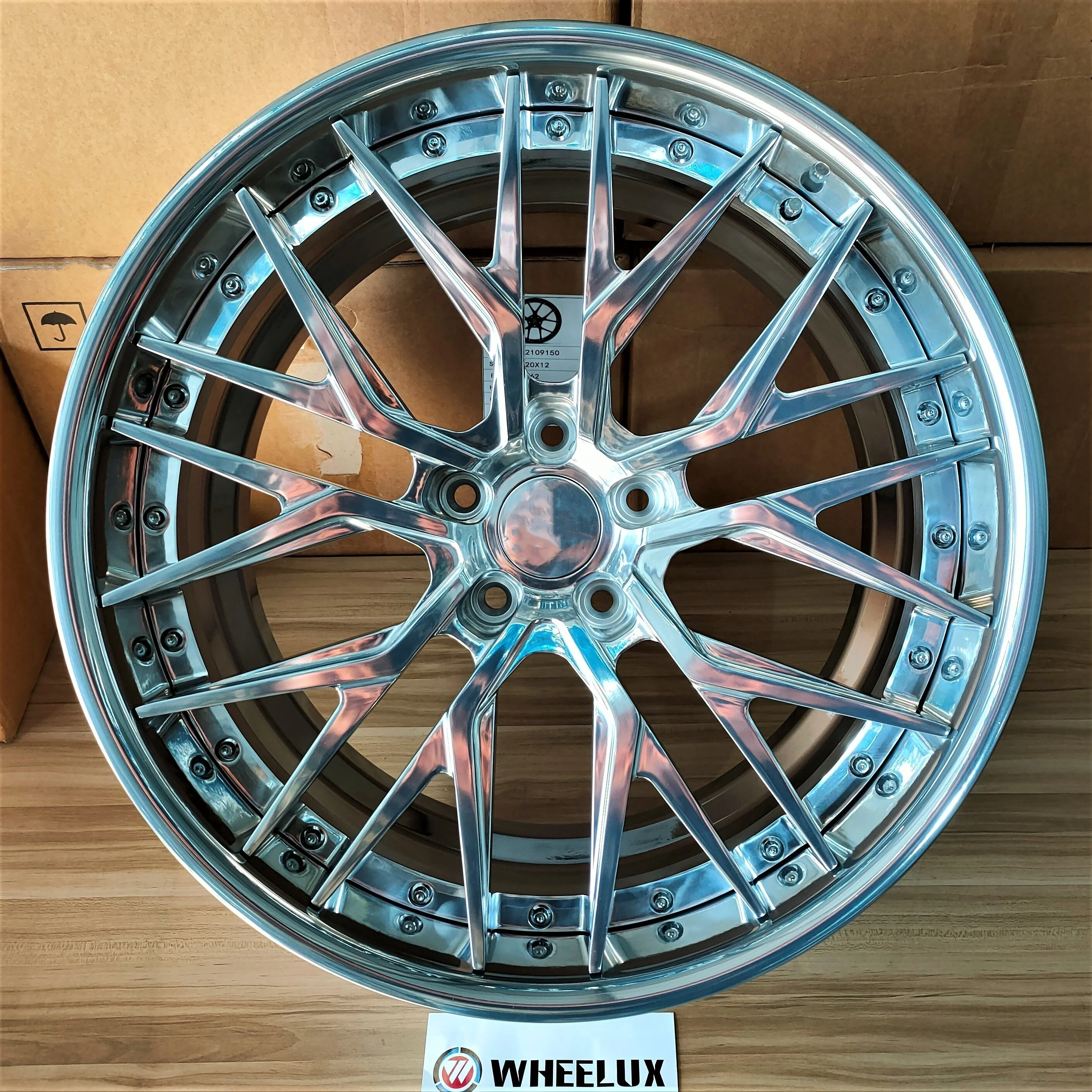 Forged Two Piece Rim Outer Lip All Polished Silver Rims 18 19 20 21 22 Inch PCD 5X120 for corvette C8 C7 ZR1 Z06 C6 C5 Wheels