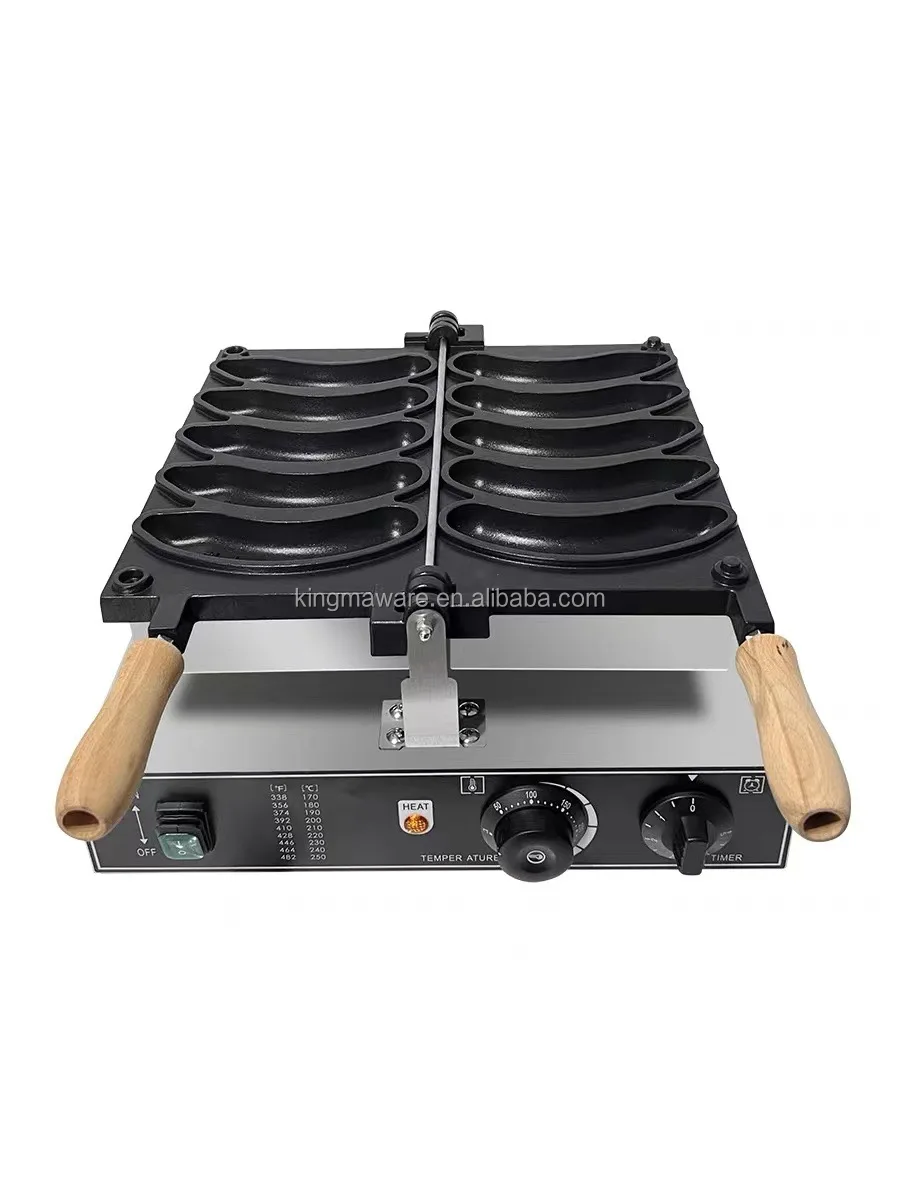 Automatic 110v 220v Electric Banana Shape Cake  Street Food Machine