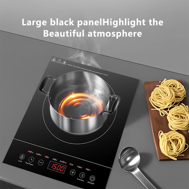 Portable 48V Battery Single burner Solar Induction Cooker Stove 1500W  Electric Cooking Induction Cooker Strong Power Outdoor Car