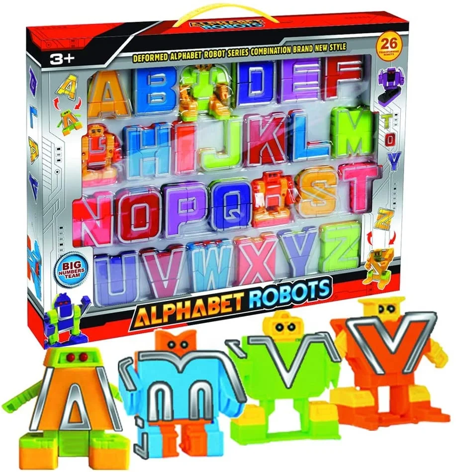 Alfabeto Robô Transformers Dinossauro - Aprenda o ABC Brincando