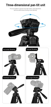 F170 DSLR camera tripod, mobile phone live streaming stand, 1.7 meters night fishing lamp, fishing lamp stand detail image