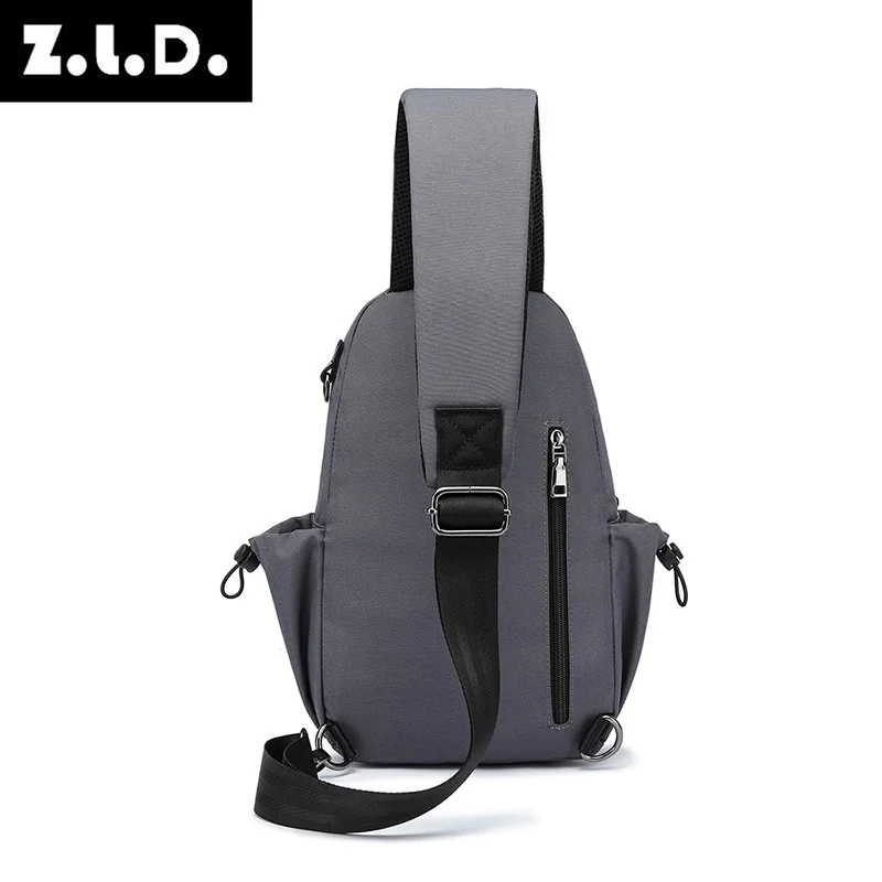 2025 New Men's Vintage Waterproof Durable Polyester Chest Crossbody Anti-theft Large Capacity Street Trendy Bag 8inch