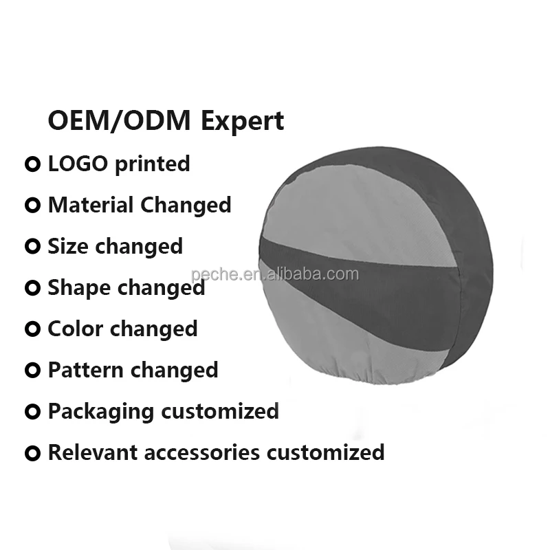 Customizable 600d Polyester Spare Tire Covers For Suv Wheel Protector