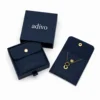 navy blue with pu bag