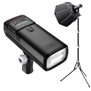 Portable Photography Studio Pocket Flash Light Professional Triopo F1-200 Kit 1/8000s With LED Panel Light for Godox AD200